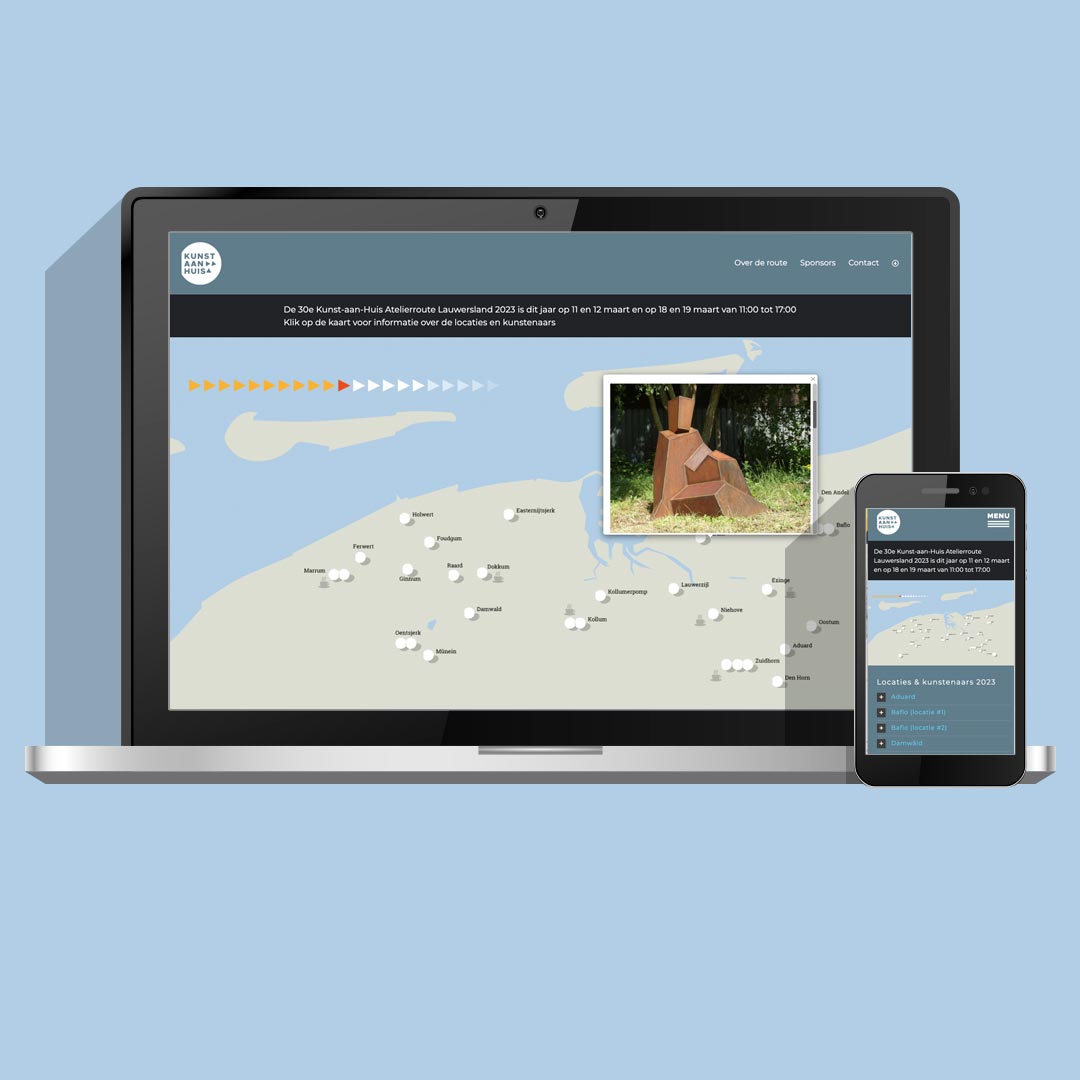 Redesign website voor Atelierroute Lauwersland